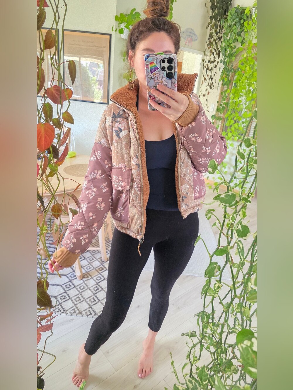 American Eagle Outfitters Small Reversible Jacket beautiful boho floral design